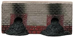 Model Railstuff 590 HO Scale Coke Oven Fronts (One-Piece, Painted Plaster Castings) -- Open