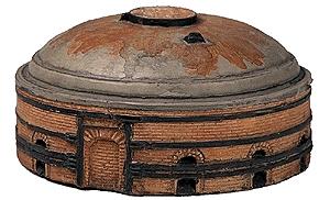 Model Railstuff 660 HO Scale Brick-&-Tile Kiln (One-Piece, Painted Plaster Casting) 5" 12.5cm Diameter -- Yellow