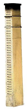 Model Railstuff 680 HO Scale One-Piece Square Brick Chimney w/Ladder (Painted Plaster Casting) -- Yellow