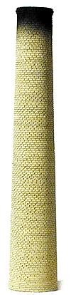 Model Railstuff 850 HO Scale One-Piece Round Brick Chimney (Painted Plaster Casting) -- Yellow
