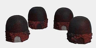 Model Railstuff 860 N Scale Beehive (Bell) Style Coke Oven -- Intact pkg(4)