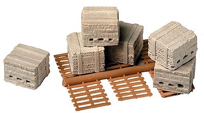 Model Railstuff 930 HO Scale Mr. Plaster Unpainted Kits -- Bricks w/Pallets