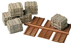 Model Railstuff 940 HO Scale Mr. Plaster Unpainted Kits -- Blocks w/Pallets
