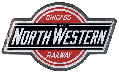 Microscale 10011 All Scale Embossed Die-Cut Metal Sign -- Chicago & North Western