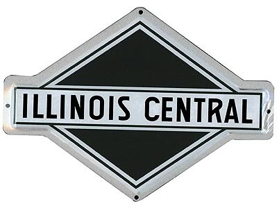 Microscale 10015 All Scale Embossed Die-Cut Metal Sign -- Illinois Central