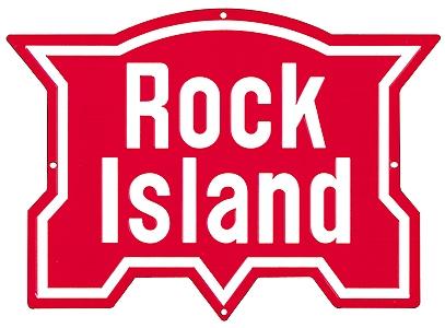 Microscale 10017 All Scale Embossed Die-Cut Metal Sign -- Rock Island