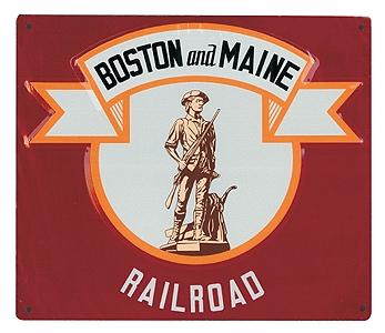 Microscale 10025 All Scale Embossed Die-Cut Metal Sign -- Boston & Maine