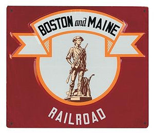 Microscale 10025 All Scale Embossed Die-Cut Metal Sign -- Boston & Maine