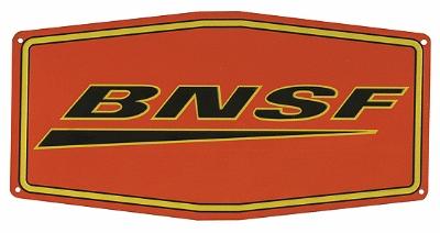 Microscale 10040 All Scale Embossed Die-Cut Metal Sign -- Burlington Northern & Santa Fe (Swoosh Logo)