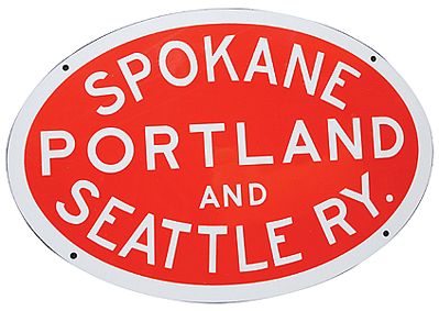 Microscale 10042 HO Scale Embossed Die-Cut Metal Sign -- Spokane, Portland & Seattle