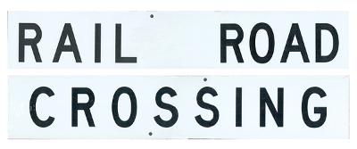 Microscale 10200 All Scale 24" Embossed, Die-Cut Metal Sign -- Railroad Crossing (Crossbuck)