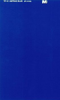 Microscale 12 All Scale Trim Film Solid Color Decal Sheet -- Amtrak Blue