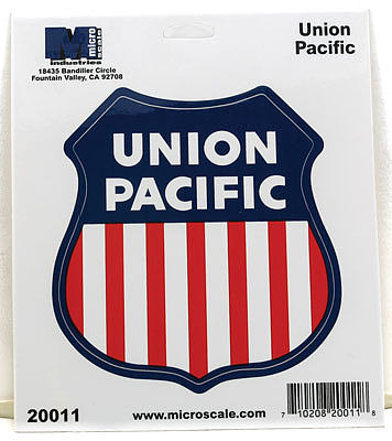Microscale 20011 All Scale Die-Cut Vinyl Stickers -- Union Pacific (Without the word Railroad)