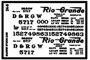 Microscale 246 G Scale Denver & Rio Grande Western - DRGW -- Stock Car - Narrow Gauge (1930+)