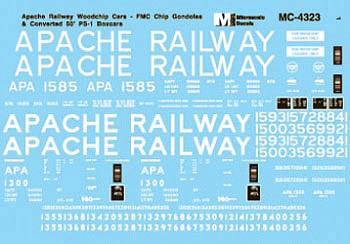 Microscale 4323 HO Scale Apache Railway - APA -- Mini-Cal Woodchip Cars