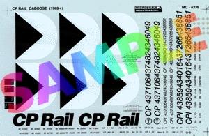 Microscale 4339 HO Scale Canadian Pacific - CP -- Mini-Cal Cabooses (1969+)