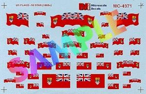Microscale 4371 HO Scale Canadian Flags -- Mini-Cal Red w/Union Jack in Field (1870-1965)