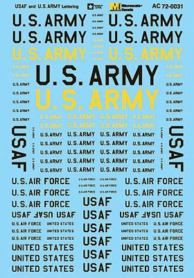 Microscale 480031 O Scale Railroad Decal Set -- United States Air Force & Army Lettering