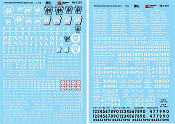 Microscale 481210 O Scale Pennsylvania Railroad - PRR -- Cabin Cars (Cabooses) pkg(2)