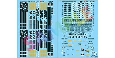 Microscale 481514 O Scale Railroad Decal Set -- Norfolk Southern Bethgon Coal Porters (2 Sheets)