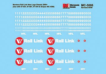 Microscale 5006 HO Scale Montana Rail Link - MRL -- Mini-Cal Diesels