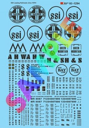 Microscale 601294 N Scale SSI Leasing Railroad -- Rolling Stock Circa 1970+