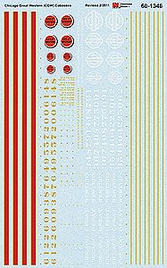 Microscale 601346 N Scale Railroad Decal Set -- Chicago Great Western Early & Late Cabooses