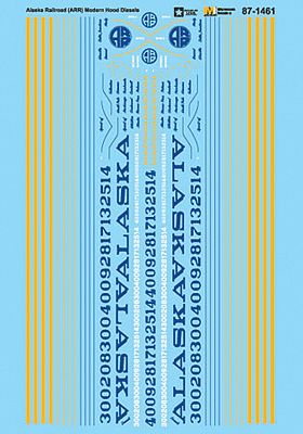 Microscale 601461 N Scale Railroad Decal Set -- Alaska Railroad ARR Modern Hood Diesels