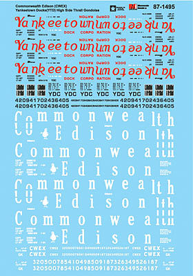 Microscale 601495 N Scale Railroad Decal Set -- Yankeetown Dock & Commonwealth Edison Thrall High-Side Gondolas