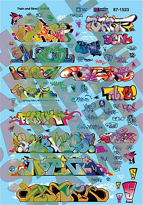 Microscale 601523 N Scale Graffiti Decal Set -- Modern Graffiti