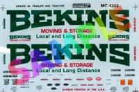 Microscale 604322 N Scale Trucking Company Vehicles -- Bekins Moving & Storage Tractor/Trailer 1970-80