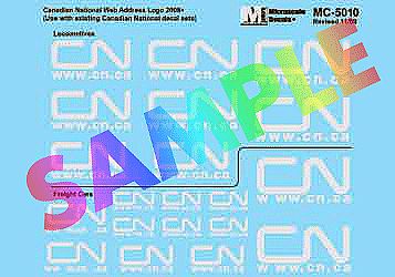 Microscale 605010 N Scale Railroad Decal Set -- Canadian National Web Address Logo (gray)