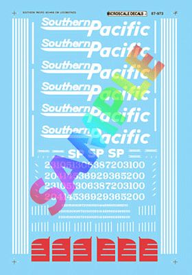 Microscale 60973 N Scale Railroad Decal Set -- Southern Pacific GE AC4400CW Diesels