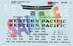 Microscale 64283 S Scale Western Pacific - WP -- Freight Service F Unit Diesels 1950-70
