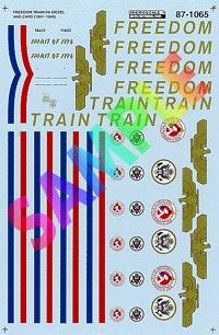 Microscale 871065 HO Scale Freedom Train 1947-49 -- ALCO PA Diesel & Passenger Cars (red, blue, gold; Use w/Stripes #871066)