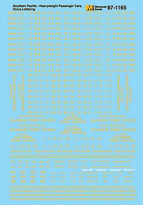 Microscale 871165 HO Scale Southern Pacific - SP -- Heavyweight Passenger Cars (Dulux Gold Lettering) 1920-1950