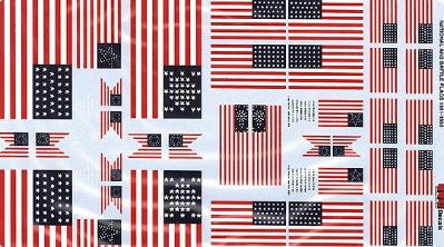 Microscale 871175 HO Scale Military - US Army 1861-65 - Flags -- Battle Flags & Unit (Regimental Colors) Flags