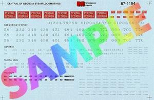 Microscale 871194 HO Scale Central of Georgia - CG -- Steam Locomotives, 1931-1953