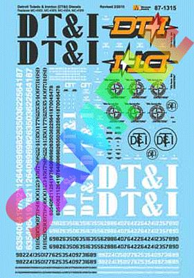 Microscale 871315 HO Scale Detroit, Toledo & Ironton - DT&I -- Diesels
