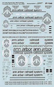 Microscale 871348 HO Scale Ann Arbor - AA -- Locomotives, Freight Cars & Cabooses