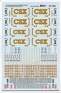 Microscale 871361 HO Scale CSX Transportation - CSX -- Boxcar Logo ES44AC & EMD 2nd Generation Diesels (Dulux Yellow) 2010
