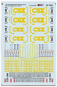 Microscale 871362 HO Scale CSX Transportation - CSX -- Boxcar, ES44AC & EMD 2nd Generation Diesels (2010 Logo; yellow)