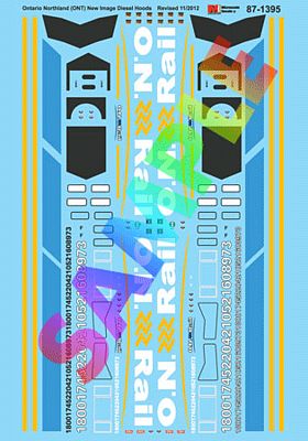 Microscale 871395 HO Scale Railroad Decal Set -- Ontario Northland Diesels Revised Image 2011+