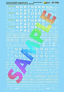 Microscale 871399 HO Scale Northern Pacific - NP -- Wood Chip Gondolas, Stock Cars (CVMW Kit) & Flatcars