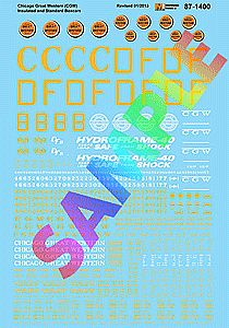 Microscale 871400 HO Scale Chicago Great Western - CGW -- Insulated Boxcars (Moloco Kit)