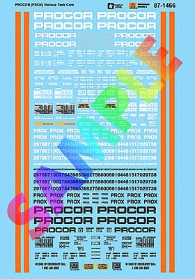 Microscale 871466 HO Scale Procor - PROX -- Various Tank Cars