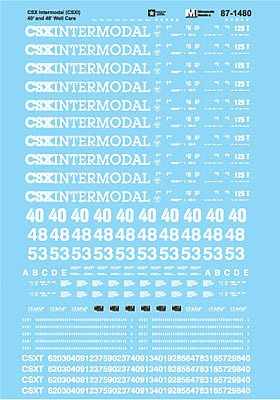 Microscale 871480 HO Scale Railroad Decal Set -- CSX Well Cars