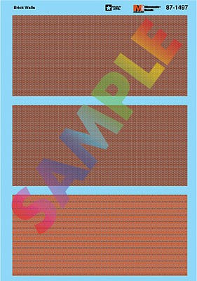 Microscale 871497 HO Scale Brick Walls -- 2 Common & 1 Stretcher Pattern