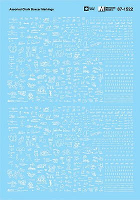 Microscale 871522 HO Scale Railroad Decal Set -- Assorted Chalk Boxcar Markings