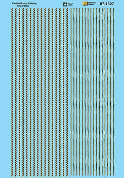 Microscale 871527 HO Scale Striping Decal Set -- Caution/Safety Floor Striping (yellow, black)